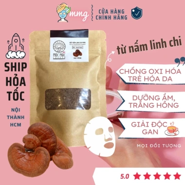 Bột nấm linh chi 100g túi giấy Mộc Mạc Garden - Tăng sức đề kháng, giá chỉ 97.000₫