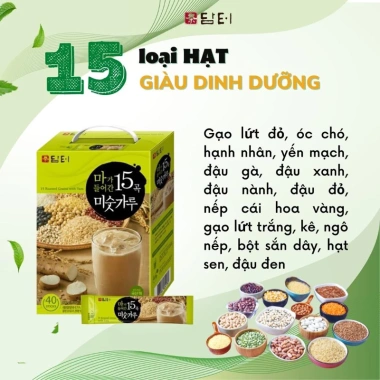 Bột Ngũ Cốc 15 Loại Hạt Damtuh Hàn Quốc - Dinh Dưỡng Mẹ Bầu & Trẻ Nhỏ, Giảm 276k