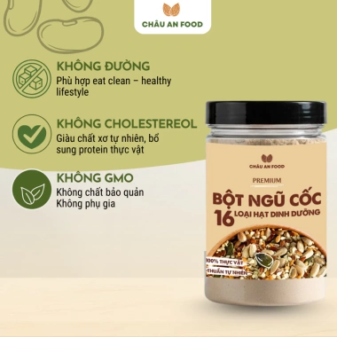 Bột Ngũ Cốc 16 Loại Hạt Dinh Dưỡng Không Đường - Không chất bảo quản 500g CHÂU AN FOOD 90.000đ 4