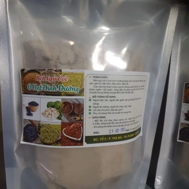 Bột ngũ cốc 6 hạt mè đen, hạt sen, gạo lứt, đậu đen, xanh, đỏ – dinh dưỡng cao, hỗ trợ giảm cân, giá ưu đãi 60.000₫