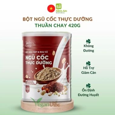 Bột Ngũ Cốc Ăn Kiêng Thuần Chay Tâm An - Giảm Cân, Kiểm Đường Huyết, Ưu Đãi 198k 2