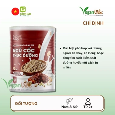 Bột Ngũ Cốc Ăn Kiêng Thuần Chay Tâm An - Giảm Cân, Kiểm Đường Huyết, Ưu Đãi 198k 5