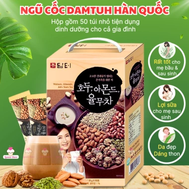 Bột Ngũ Cốc Damtuh 5 Loại Hạt Granola Hàn Quốc Đủ Vị Giảm Cân Ăn Sáng