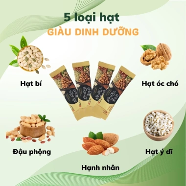 Bột Ngũ Cốc Damtuh 5 Loại Hạt Granola Hàn Quốc Đủ Vị Giảm Cân Ăn Sáng