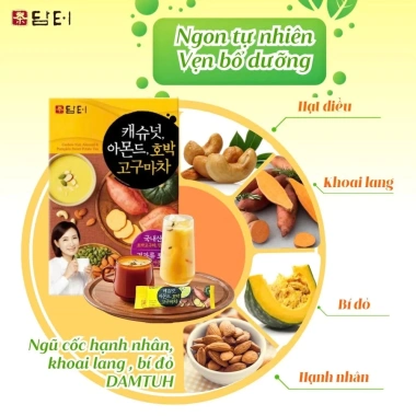 Bột Ngũ Cốc Damtuh 5 Loại Hạt Granola Hàn Quốc Đủ Vị Giảm Cân Ăn Sáng