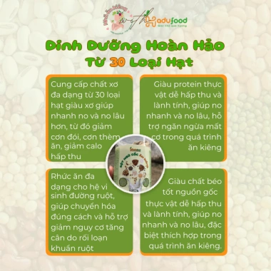 Bột Ngũ Cốc Dekisa 30 Loại Hạt Giàu Xơ No Lâu Giảm Thèm Ăn Hỗ Trợ Giảm Cân - 119k