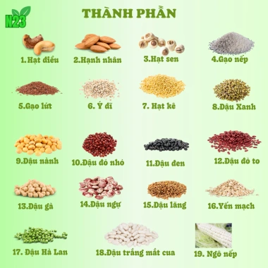 Bột Ngũ Cốc Dinh Dưỡng 19 Loại Hạt Nhà N23: Hỗ Trợ Tăng Cân, Cân Bằng Đường Huyết, 39.000₫ 2