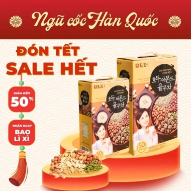 Bột ngũ cốc dinh dưỡng 5 loại hạt DAMTUH Hàn Quốc 900g - 50 gói giá ưu đãi 119k