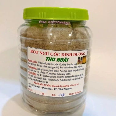 Bột ngũ cốc dinh dưỡng nhà làm hạt rửa sạch, rang bếp củi 1kg - Giá ưu đãi 130.000đ