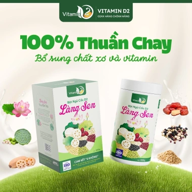 Bột Ngũ Cốc Làng Sen Vitamin D2 - Sen & Đậu Không Phụ Gia 500g Ưu Đãi 319,000₫