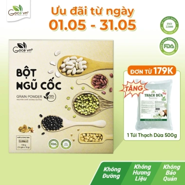 Bột ngũ cốc mix 10 loại hạt dinh dưỡng Goce 150g - 15 gói 10g, giảm giá 72,200 VND, tăng sức khỏe