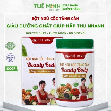 Bột ngũ cốc tăng cân Tuệ Minh 500g - Dinh dưỡng người gầy, giảm còn 165k Bột ngũ cốc tăng cân Tuệ Minh 500g - Dinh dưỡng người gầy, giảm còn 165k