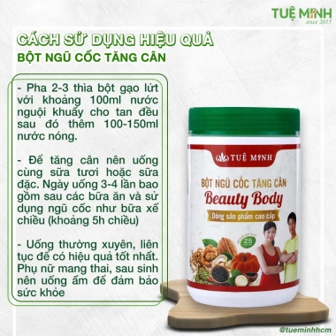 Bột ngũ cốc tăng cân Tuệ Minh 500g - Dinh dưỡng người gầy, giảm còn 165k 4 Bột ngũ cốc tăng cân Tuệ Minh 500g - Dinh dưỡng người gầy, giảm còn 165k 4