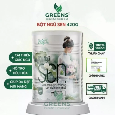 Bột Ngũ Sen Thuần Chay Tâm An Greens Beauty – Giấc Ngủ Sâu, Giảm Stress, Da Đẹp – Giá 265.500 VND