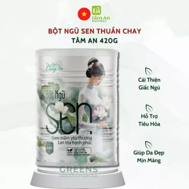 Bột Ngũ Sen Thuần Chay Tâm An Greens Beauty – Giấc Ngủ Sâu, Giảm Stress, Da Đẹp – Giá 265.500 VND 2