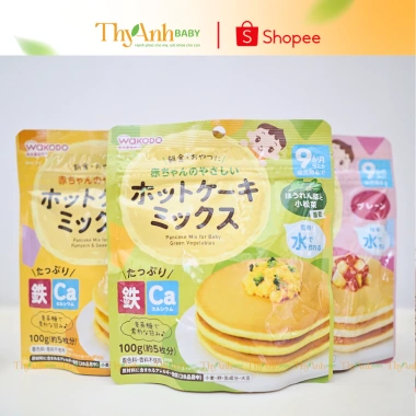 Bột Pancake Wakodo cho bé 9 tháng – Bổ sung Sắt và Canxi, Giá ưu đãi 80.000đ