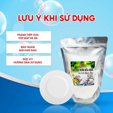 Bột pha 10L nước rửa chén đậm đặc hương chanh - làm sạch vết dầu, mở xoang nồi chén, không hại tay - 65.000 VND 4