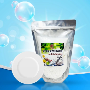 Bột pha 10L nước rửa chén đậm đặc hương chanh - làm sạch vết dầu, mở xoang nồi chén, không hại tay - 65.000 VND 7