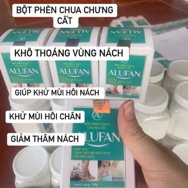 Bột phèn chua Alufan 150gr - Khử mùi hôi nách, hôi chân, giá chỉ 50.000₫