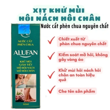 Bột phèn chua Alufan 150gr - Khử mùi hôi nách, hôi chân, giá chỉ 50.000₫