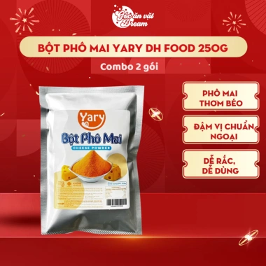 Bột Phô Mai Yary DH Food 250g - Combo 2 gói, Lắc Thơm Béo Đậm Vị, Gia Vị Cao Cấp Bột Phô Mai Yary DH Food 250g - Combo 2 gói, Lắc Thơm Béo Đậm Vị, Gia Vị Cao Cấp