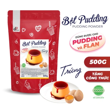 Bột Pudding Trứng DPFOOD 500g - Thơm ngon, mềm mịn, topping trà sữa, chè, cacao Milo dầm, giá chỉ 86.900₫