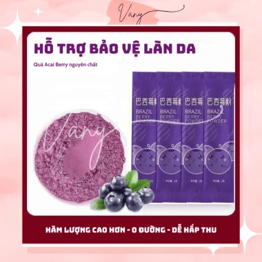 Bột Quả Acai Berry Sấy Lạnh Nguyên Chất 20 gói Trắng Da Giữ Dáng 60g Giá 25.000đ