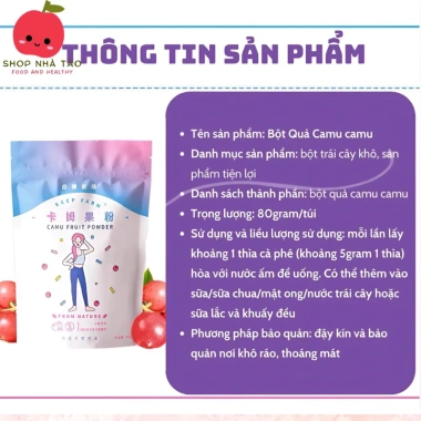 Bột Quả Camu 80g Keep Farm - Dưỡng da, làm trắng, tặng thìa, giảm giá 22%