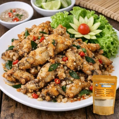 Bột Rang Muối Thủ Công Anh Khang Food - Thơm nhẹ, hạt vừa, chuẩn vị nhà hàng, cho gà và ếch 250/500g