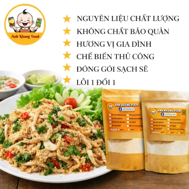 Bột Rang Muối Thủ Công Anh Khang Food - Thơm nhẹ, hạt vừa, chuẩn vị nhà hàng, cho gà và ếch 250/500g