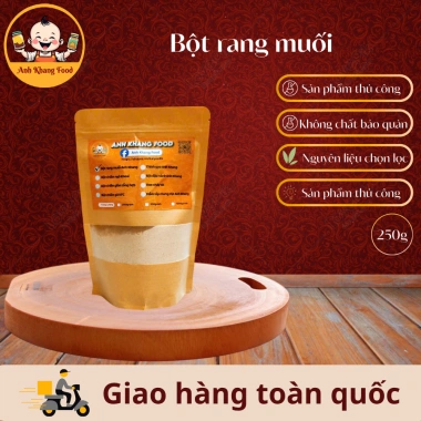 Bột Rang Muối Thủ Công Anh Khang Food - Thơm nhẹ, hạt vừa, chuẩn vị nhà hàng, cho gà và ếch 250/500g