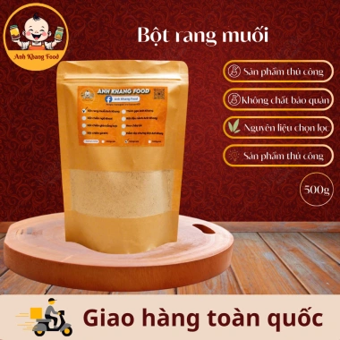 Bột Rang Muối Thủ Công Anh Khang Food - Thơm nhẹ, hạt vừa, chuẩn vị nhà hàng, cho gà và ếch 250/500g
