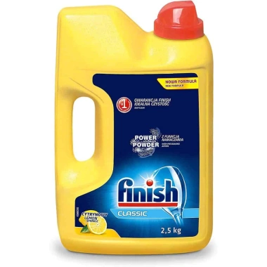 Bột rửa bát Finish Classic 2.5kg không mùi - Đánh bay dầu mỡ, sạch bóng không cặn