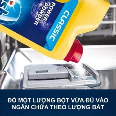 Bột rửa bát Finish Classic 2.5kg không mùi - Đánh bay dầu mỡ, sạch bóng không cặn 3 Bột rửa bát Finish Classic 2.5kg không mùi - Đánh bay dầu mỡ, sạch bóng không cặn 3