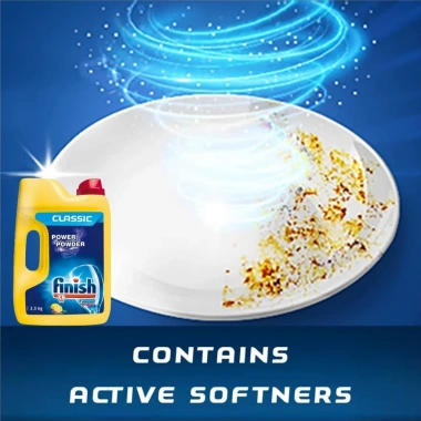 Bột rửa bát Finish Classic 2.5kg không mùi - Đánh bay dầu mỡ, sạch bóng không cặn 4 Bột rửa bát Finish Classic 2.5kg không mùi - Đánh bay dầu mỡ, sạch bóng không cặn 4