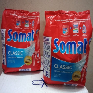 Bột rửa bát Somat Classic cho máy, túi 2kg - Giá chỉ 295.000, tặng que thử nước cứng