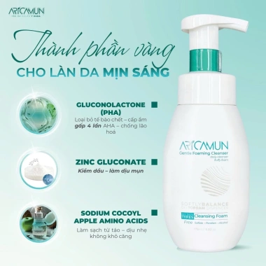 Bọt rửa mặt ARICAMUN kháng khuẩn 175ml - Sáng mịn da, mờ thâm mụn, không xà phòng, giảm giá 197.800