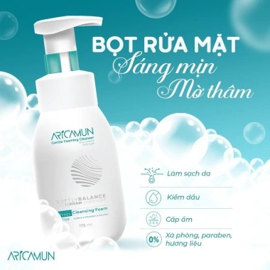 Bọt rửa mặt ARICAMUN kháng khuẩn 175ml - Sáng mịn da, mờ thâm mụn, không xà phòng, giảm giá 197.800