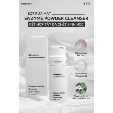 Bột Rửa Mặt Enzyme Désembre 80g - Tẩy tế bào chết dịu da, giảm còn 700.000 VND, giá gốc 910.000 VND
