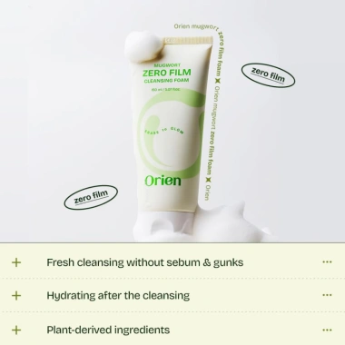 Bọt rửa mặt Orien Mugwort Zero Film 150ml - Dưỡng da sạch sâu, giảm mụn, giá chỉ 363.955 VND