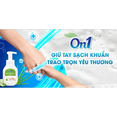 Bột rửa tay On1 hương nha đam muối khoáng kháng khuẩn 250ml Siêu thơm mát tươi sáng 6
