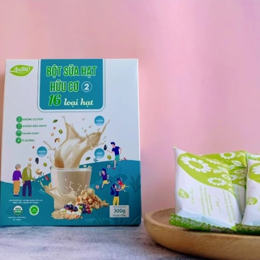 Bột sữa hạt hữu cơ Anbio 12-16 loại, 300g - Pha sữa tiện lợi, USDA & EU, giảm giá 22%
