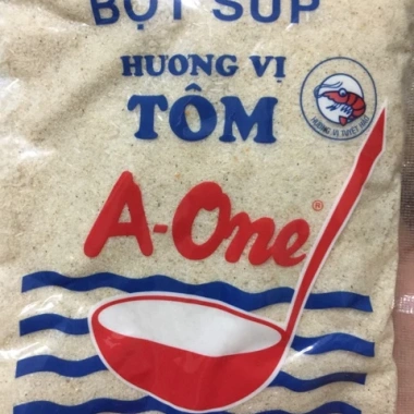 Bột súp hương vị tôm A-One - Đậm đà, thơm ngon, chỉ 15.000₫ giảm từ 18.450₫ 3 Bột súp hương vị tôm A-One - Đậm đà, thơm ngon, chỉ 15.000₫ giảm từ 18.450₫ 3