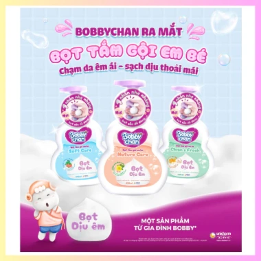 Bọt tắm gội em bé Bobby 200ml Nature Care - Dịu nhẹ, không gây kích ứng, giá ưu đãi 105k