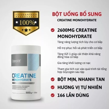 Bột Tăng Cơ Bắp Ostrovit Creatine Monohydrate 300-500g Chính Hãng 545.000 VND