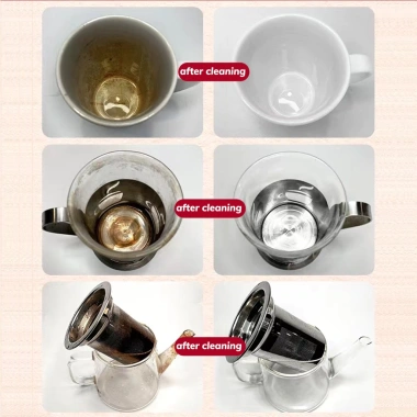 Bột tẩy cặn canxi, trà, cafe 100-250g - Loại bỏ vết ố cốc, chén, bình đun, giá 27.000 VNĐ 5