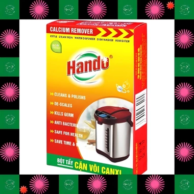 Bột tẩy cặn vôi canxi Hando - Làm sạch ấm nước, bình nóng lạnh, máy rửa bát, máy phun sương, bàn là - Giá chỉ 39.800đ