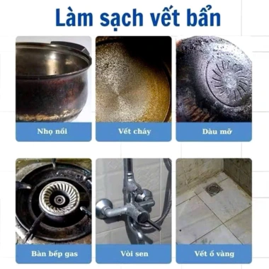 Bột tẩy đa năng công nghiệp 500g - Tẩy rỉ sét, dầu mỡ, khử mùi trên vải, sạch bếp chỉ 13.000₫ 2
