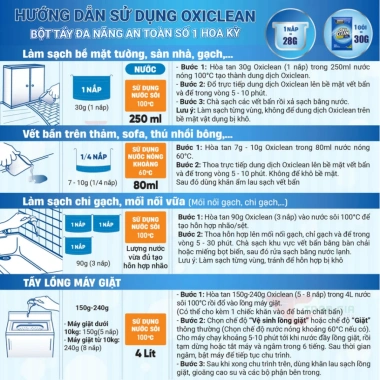 Bột Tẩy Đa Năng Oxiclean 1.000g Làm sạch lồng giặt, khử mùi hôi, tẩy vết bẩn cứng - Giá 220.046đ 7