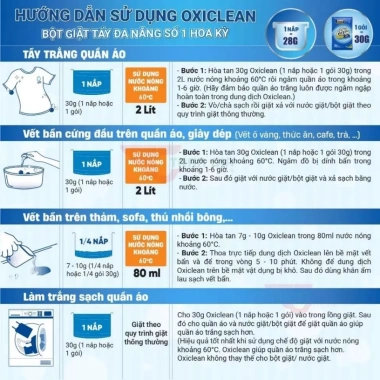 Bột Tẩy Đa Năng Oxiclean 1.000g Làm sạch lồng giặt, khử mùi hôi, tẩy vết bẩn cứng - Giá 220.046đ 8